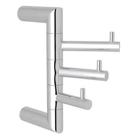 Rohl Pirellone Wall Mounted Triple Robe Hook In Polished Chrome SY700-APC